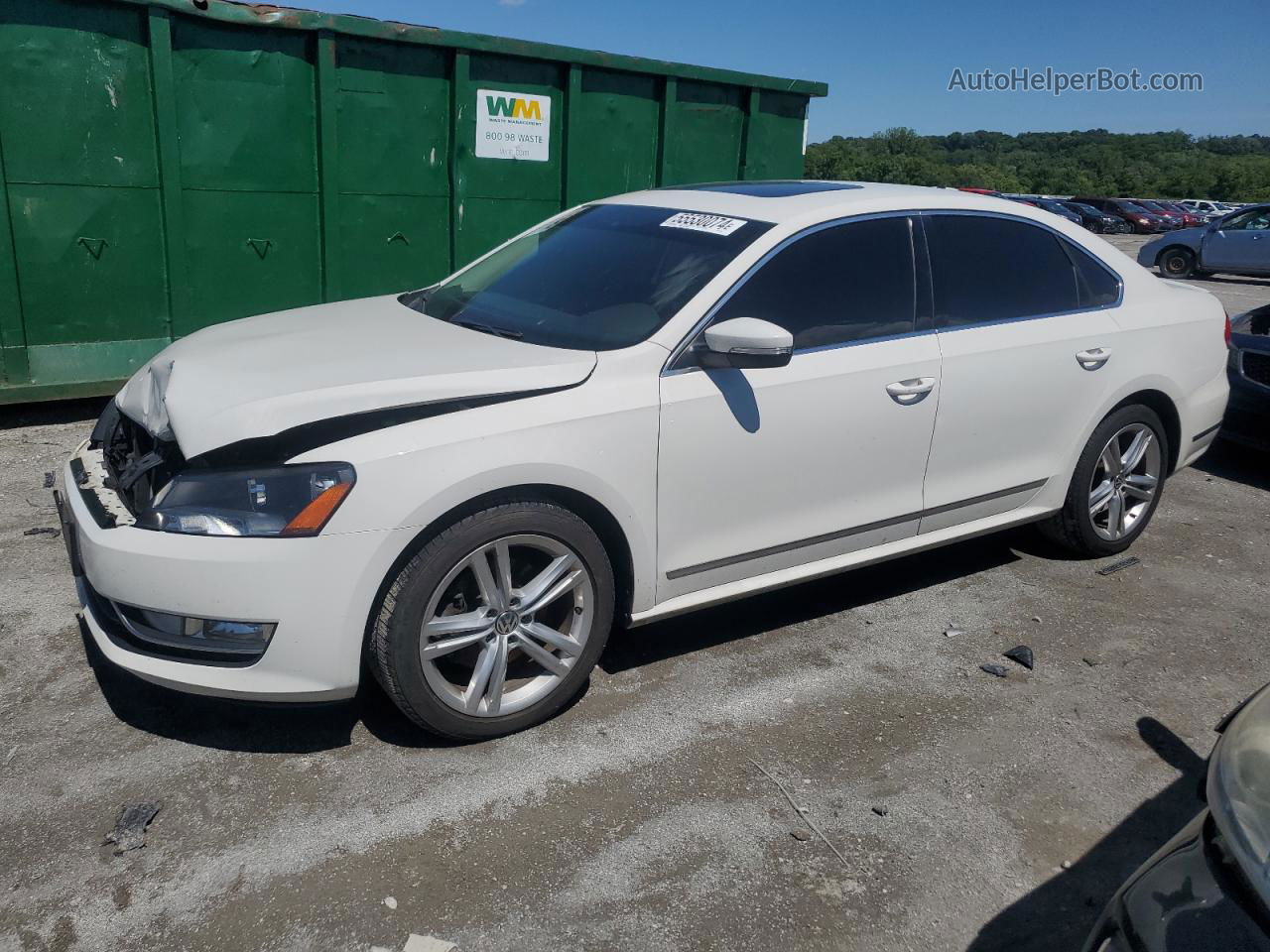 2015 Volkswagen Passat Se Белый vin: 1VWBV7A3XFC058696