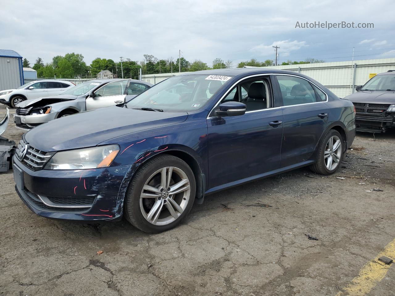 2015 Volkswagen Passat Se Blue vin: 1VWBV7A3XFC065826