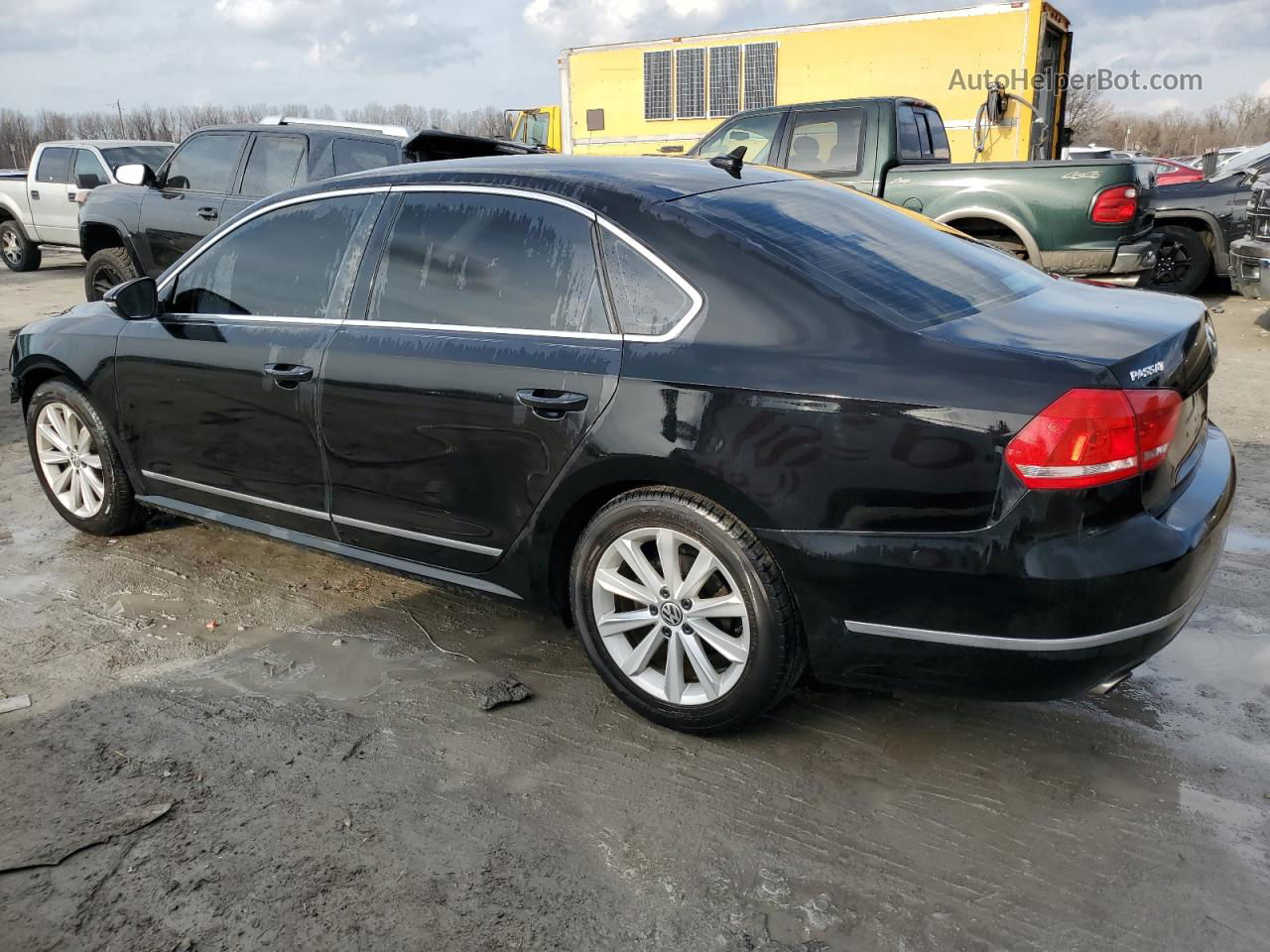 2012 Volkswagen Passat Sel Черный vin: 1VWCH7A31CC036366