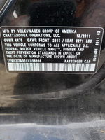 2012 Volkswagen Passat Sel Черный vin: 1VWCH7A31CC036366