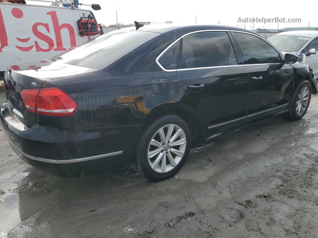 2012 Volkswagen Passat Sel Черный vin: 1VWCH7A31CC036366