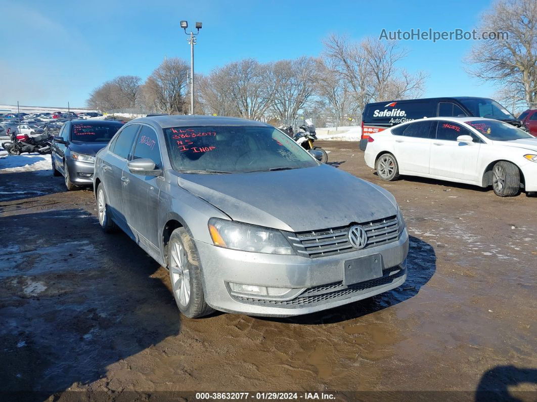 2013 Volkswagen Passat 2.5l Sel Premium Silver vin: 1VWCH7A32DC028827