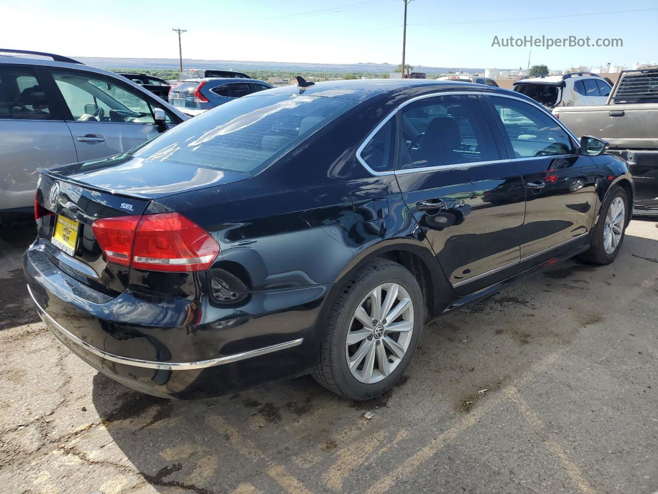 2012 Volkswagen Passat Sel Black vin: 1VWCH7A33CC056649