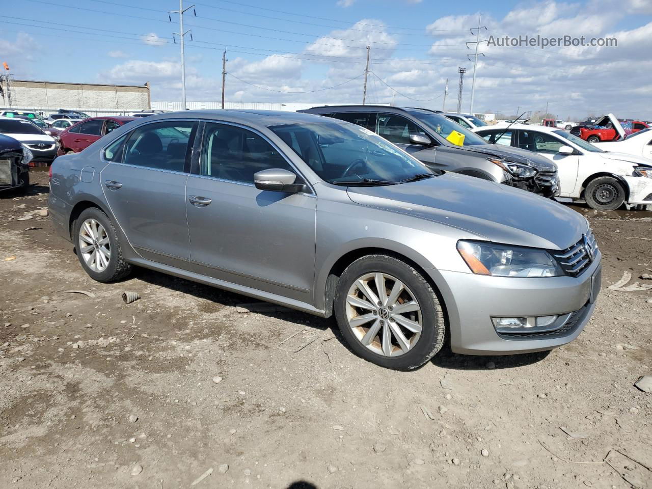 2013 Volkswagen Passat Sel Gray vin: 1VWCH7A36DC029723