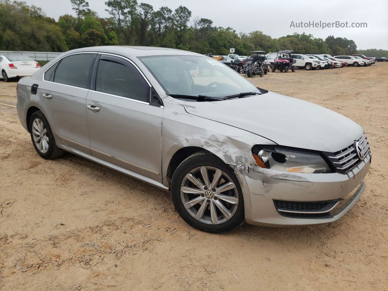 2012 Volkswagen Passat Sel Silver vin: 1VWCH7A37CC071249