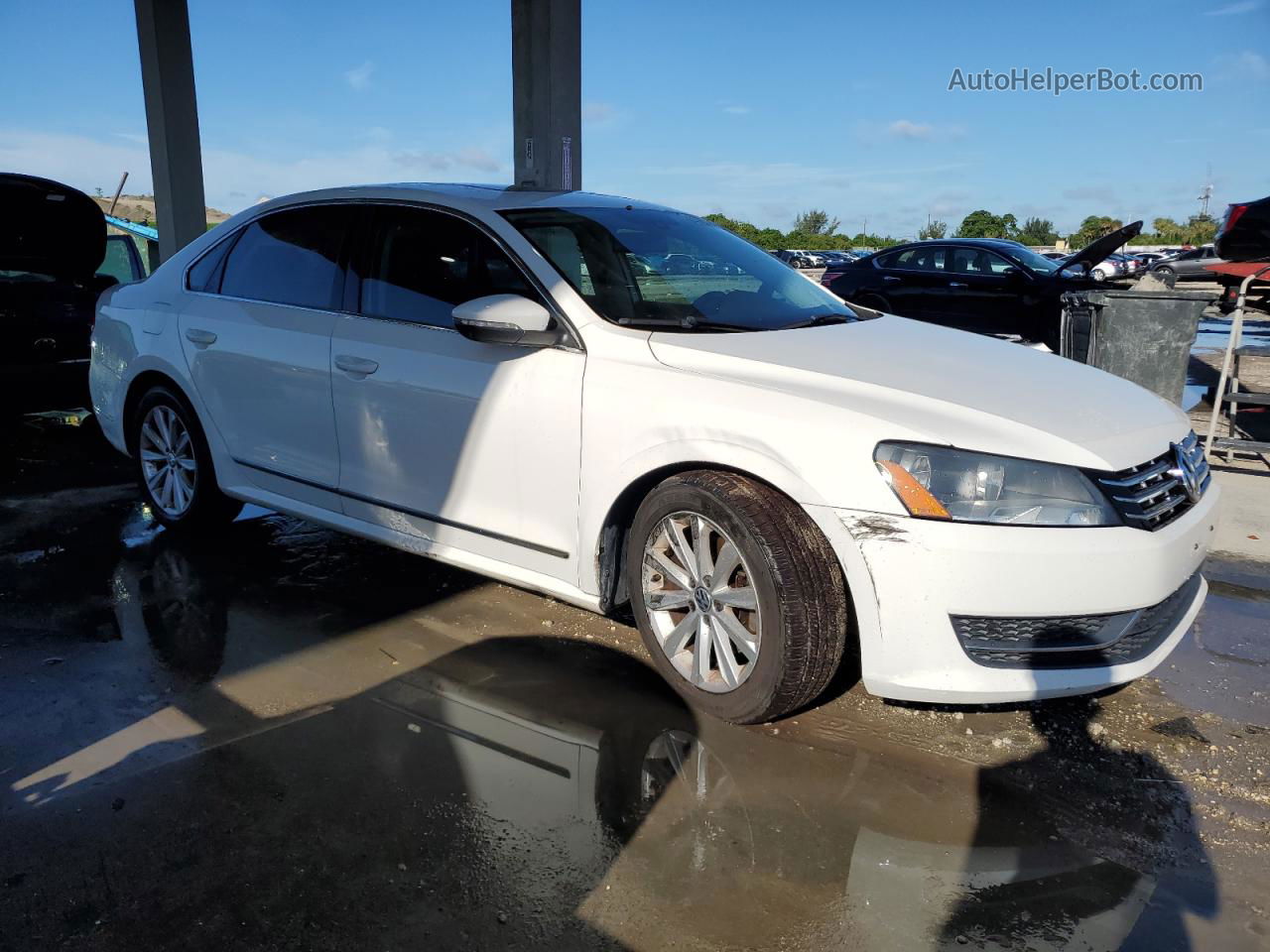 2012 Volkswagen Passat Sel White vin: 1VWCH7A38CC036204