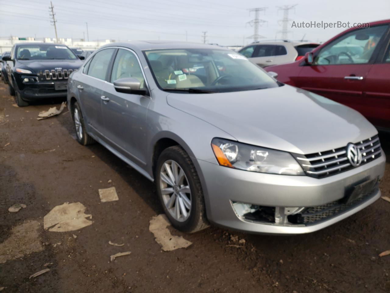 2013 Volkswagen Passat Sel Silver vin: 1VWCH7A38DC093617