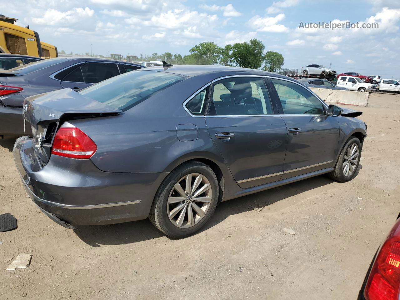 2012 Volkswagen Passat Sel Gray vin: 1VWCH7A3XCC028427