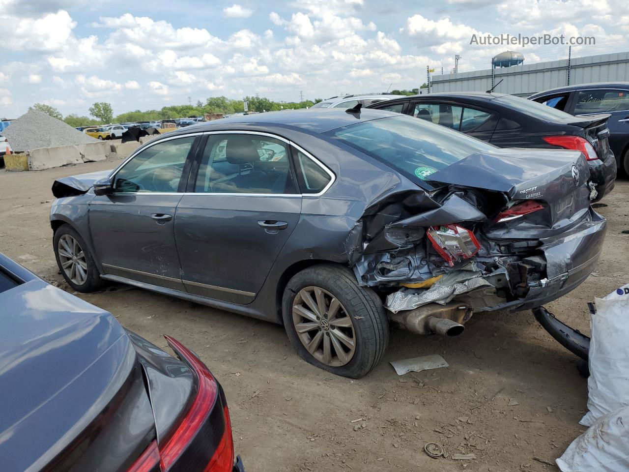 2012 Volkswagen Passat Sel Серый vin: 1VWCH7A3XCC028427