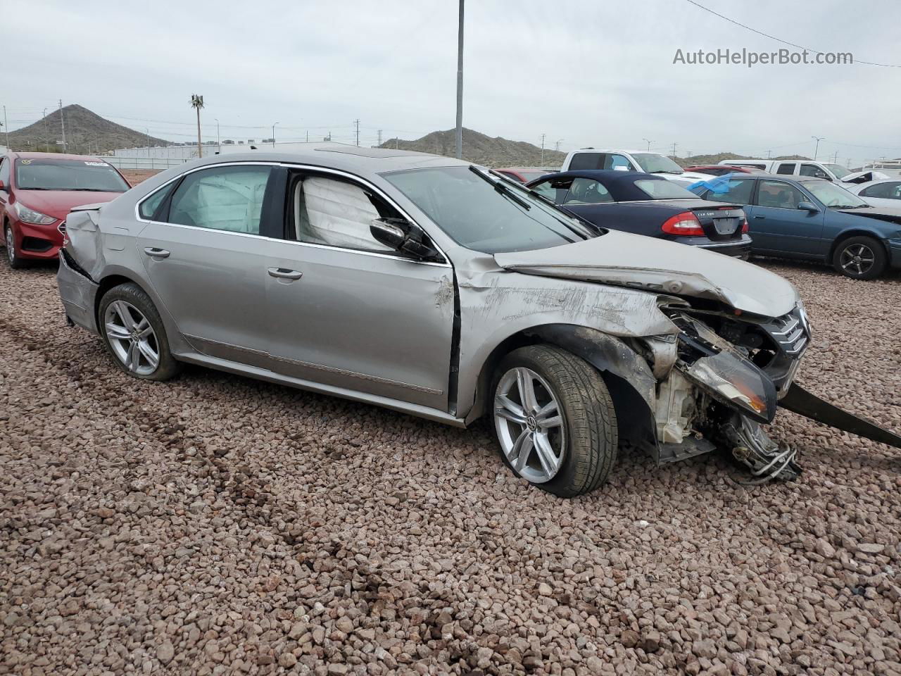 2012 Volkswagen Passat Sel Gray vin: 1VWCM7A30CC009137