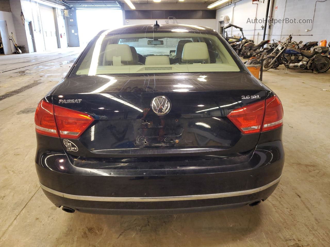 2012 Volkswagen Passat Sel Черный vin: 1VWCM7A31CC012323