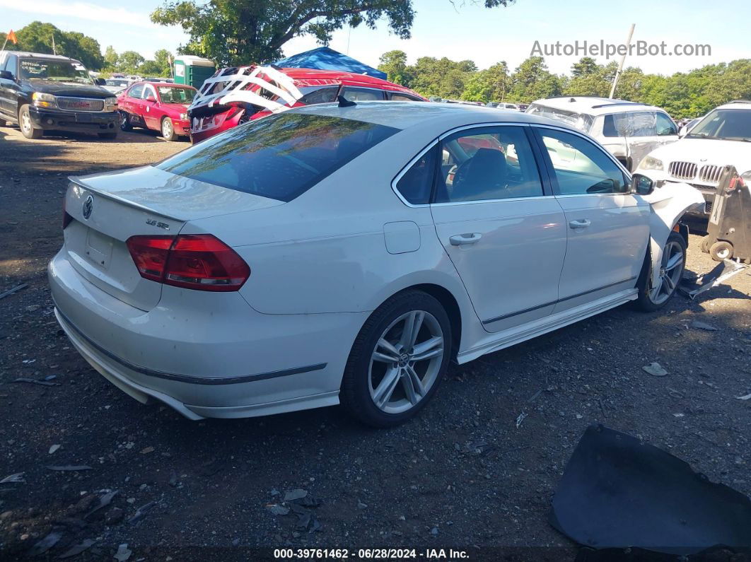 2013 Volkswagen Passat 3.6l V6 Sel Premium White vin: 1VWCM7A37DC058160