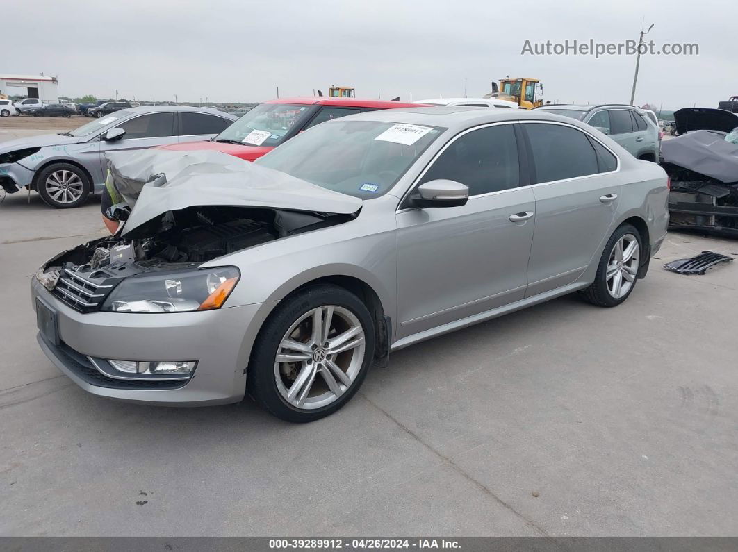 2013 Volkswagen Passat 3.6l V6 Sel Premium Silver vin: 1VWCM7A37DC132869