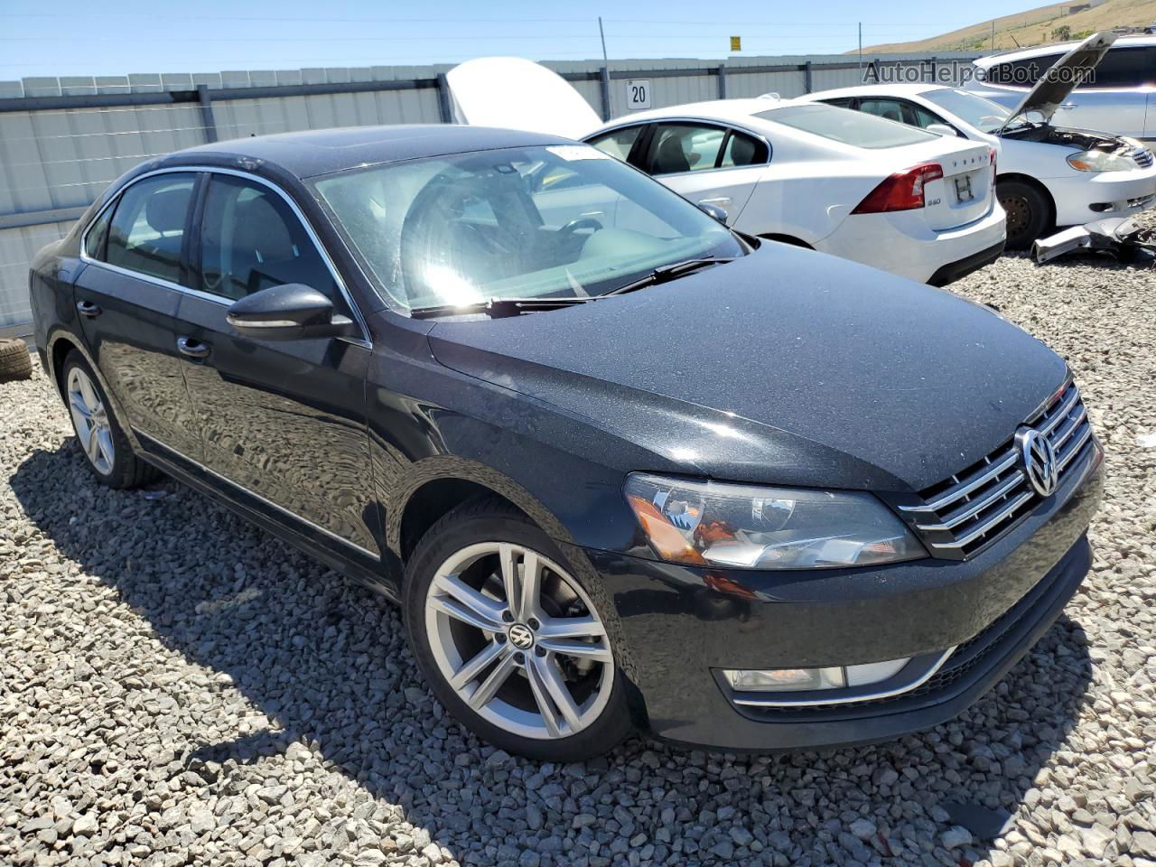 2012 Volkswagen Passat Sel Черный vin: 1VWCM7A39CC062032