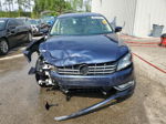 2013 Volkswagen Passat Sel Blue vin: 1VWCM7A3XDC053227