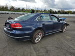 2013 Volkswagen Passat Sel Blue vin: 1VWCN7A30DC010187