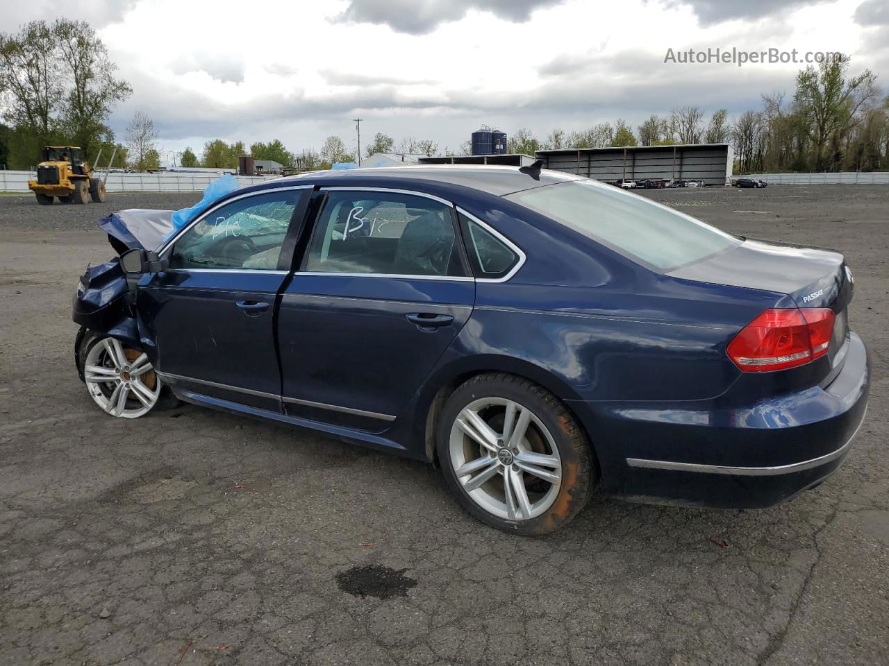 2013 Volkswagen Passat Sel Blue vin: 1VWCN7A30DC010187