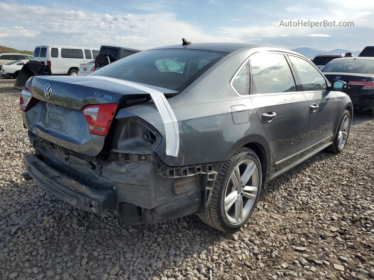 2014 Volkswagen Passat Sel Gray vin: 1VWCN7A30EC046611