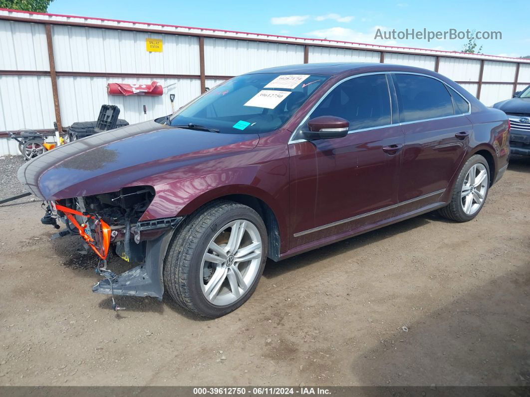 2014 Volkswagen Passat 2.0l Tdi Sel Premium Burgundy vin: 1VWCN7A30EC089510