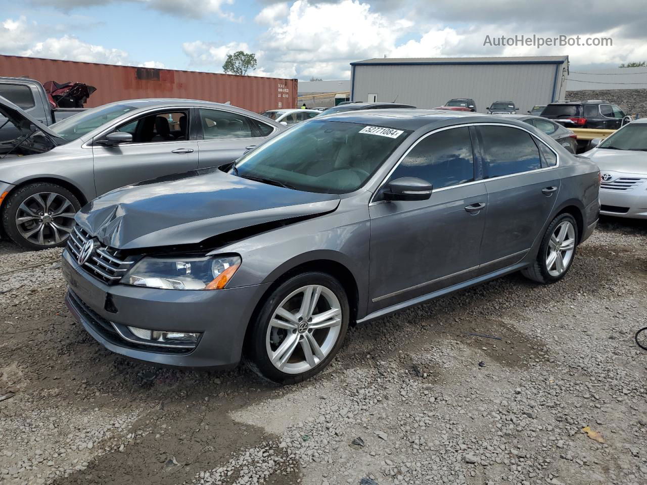 2013 Volkswagen Passat Sel Gray vin: 1VWCN7A31DC027242