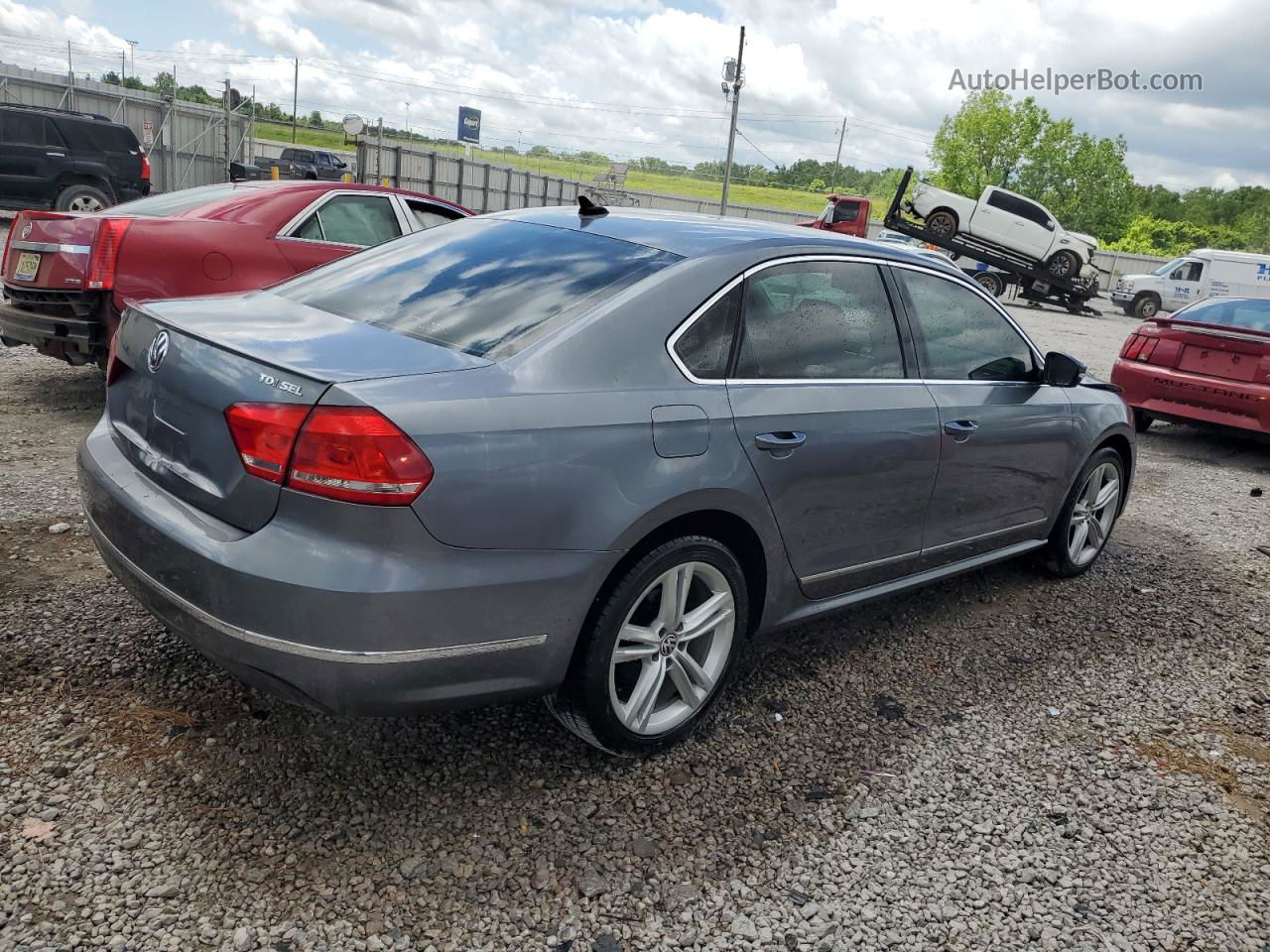 2013 Volkswagen Passat Sel Gray vin: 1VWCN7A31DC027242