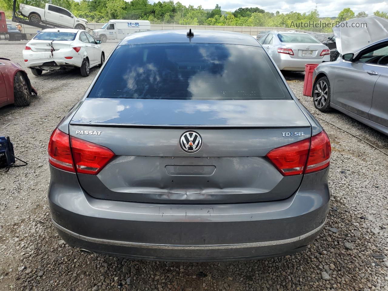 2013 Volkswagen Passat Sel Gray vin: 1VWCN7A31DC027242