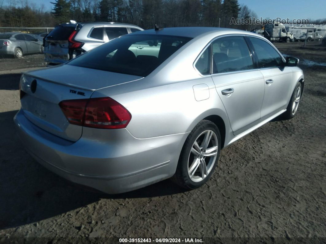 2013 Volkswagen Passat 2.0l Tdi Sel Premium Silver vin: 1VWCN7A31DC042159