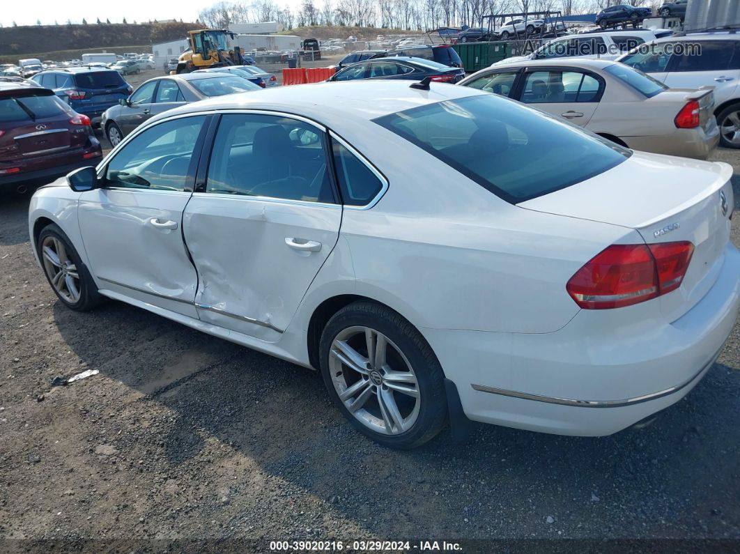 2013 Volkswagen Passat 2.0l Tdi Sel Premium White vin: 1VWCN7A31DC100786