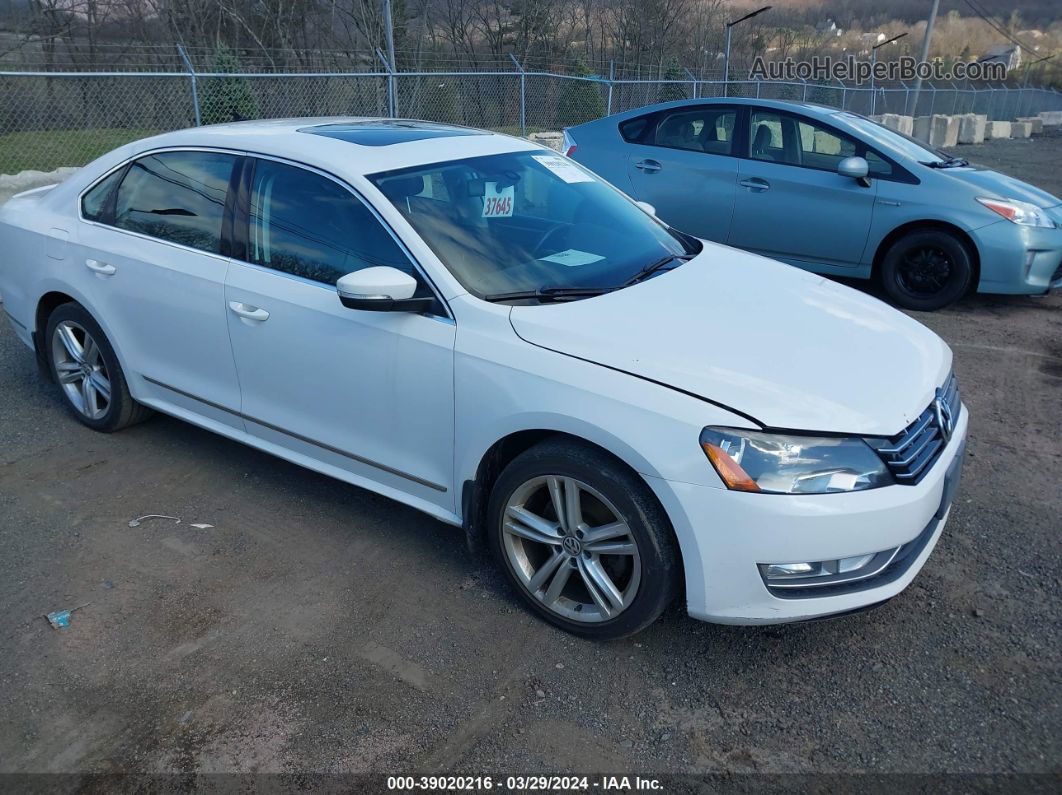 2013 Volkswagen Passat 2.0l Tdi Sel Premium Белый vin: 1VWCN7A31DC100786