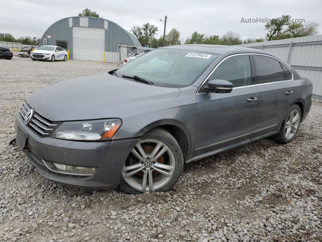 2013 Volkswagen Passat Sel Gray vin: 1VWCN7A31DC112159