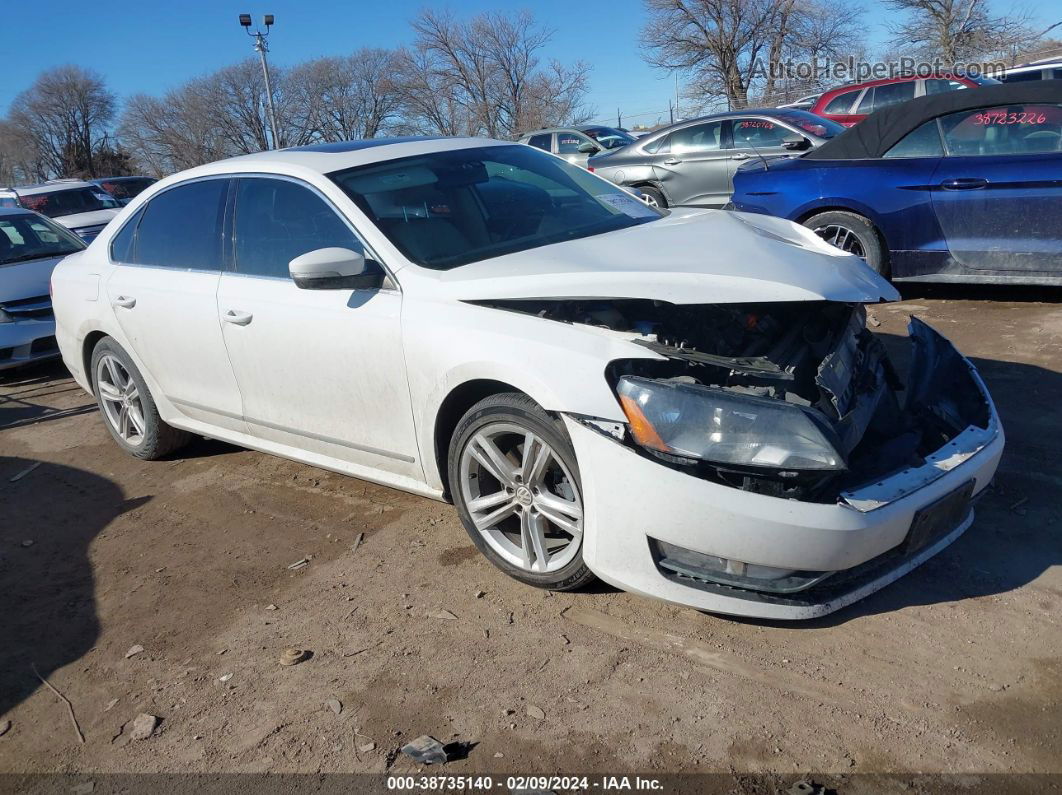 2013 Volkswagen Passat 2.0l Tdi Sel Premium White vin: 1VWCN7A31DC146067