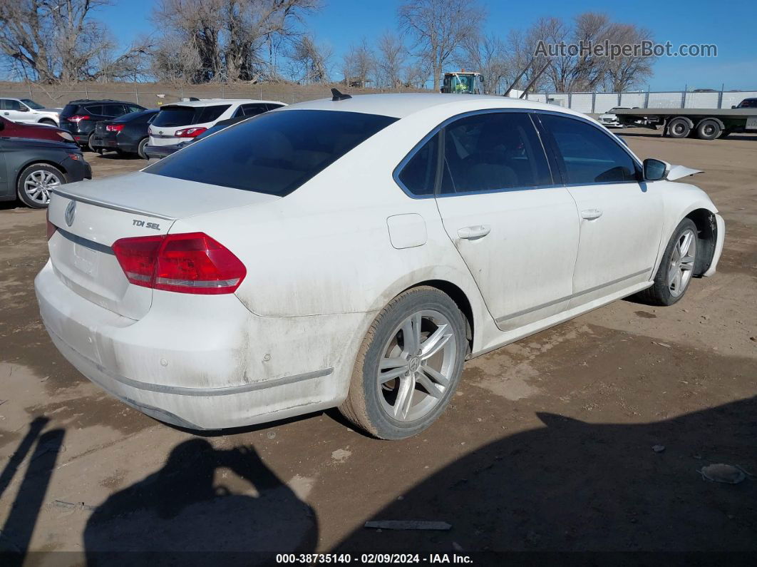 2013 Volkswagen Passat 2.0l Tdi Sel Premium White vin: 1VWCN7A31DC146067