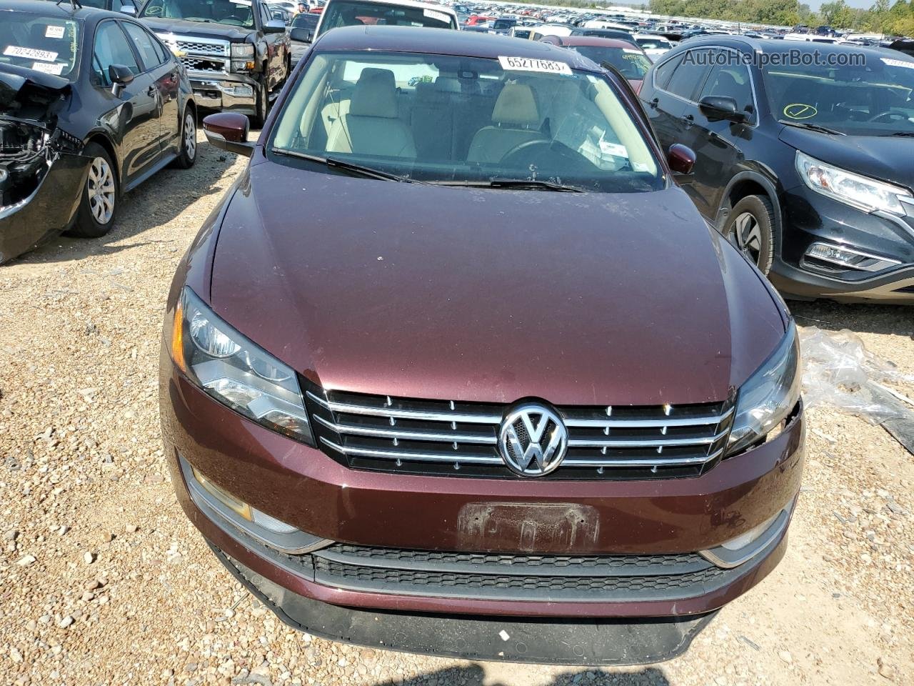 2014 Volkswagen Passat Sel Maroon vin: 1VWCN7A31EC027064