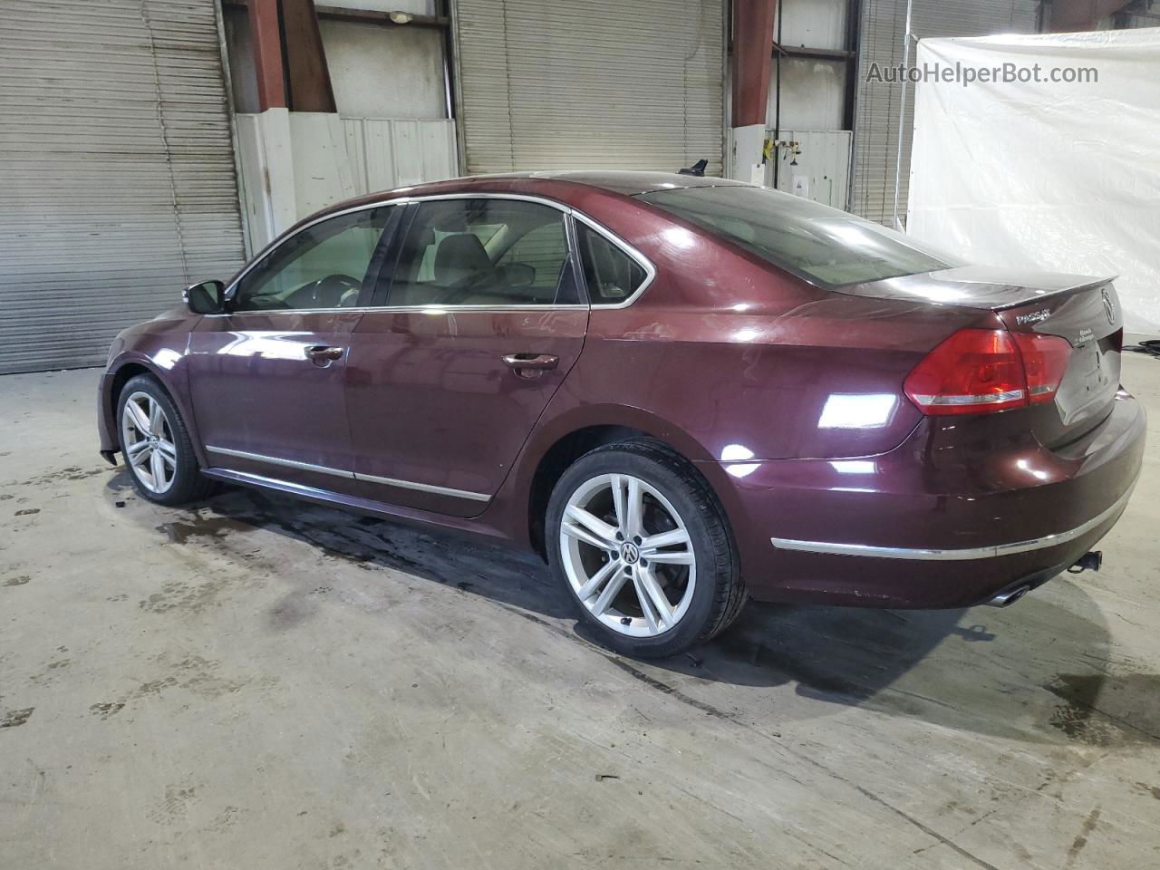 2014 Volkswagen Passat Sel Burgundy vin: 1VWCN7A31EC029333