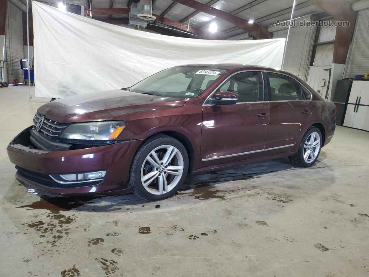 2014 Volkswagen Passat Sel Burgundy vin: 1VWCN7A31EC029333