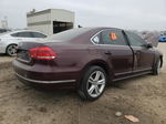 2014 Volkswagen Passat Sel Maroon vin: 1VWCN7A31EC033690