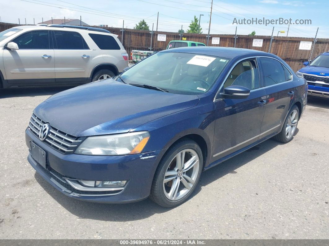 2014 Volkswagen Passat 2.0l Tdi Sel Premium Blue vin: 1VWCN7A31EC053079