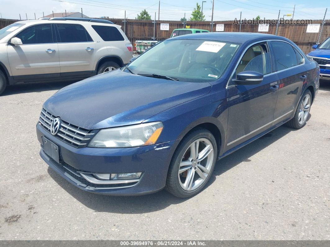 2014 Volkswagen Passat 2.0l Tdi Sel Premium Blue vin: 1VWCN7A31EC053079