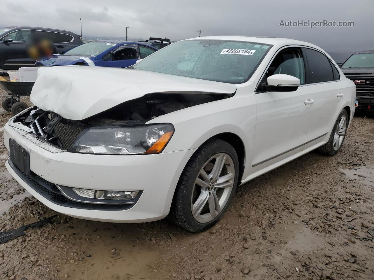 2014 Volkswagen Passat Sel White vin: 1VWCN7A31EC098264