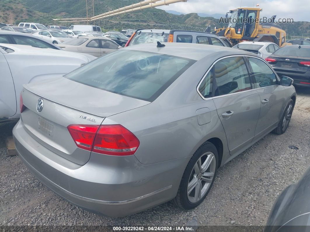 2014 Volkswagen Passat 2.0l Tdi Sel Premium Gray vin: 1VWCN7A31EC101244