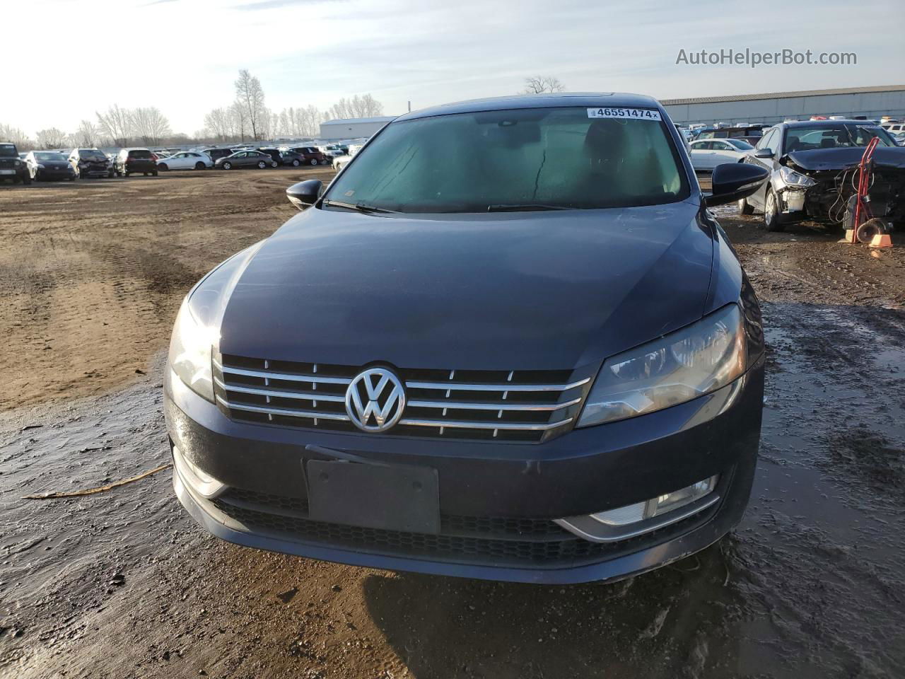 2012 Volkswagen Passat Sel Blue vin: 1VWCN7A32CC063889