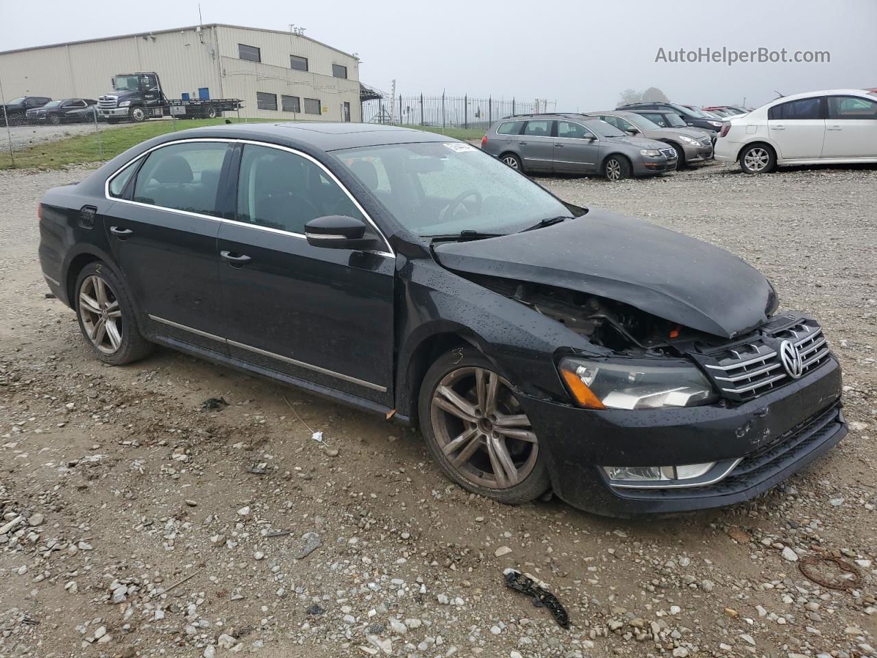 2013 Volkswagen Passat Sel Черный vin: 1VWCN7A32DC044311