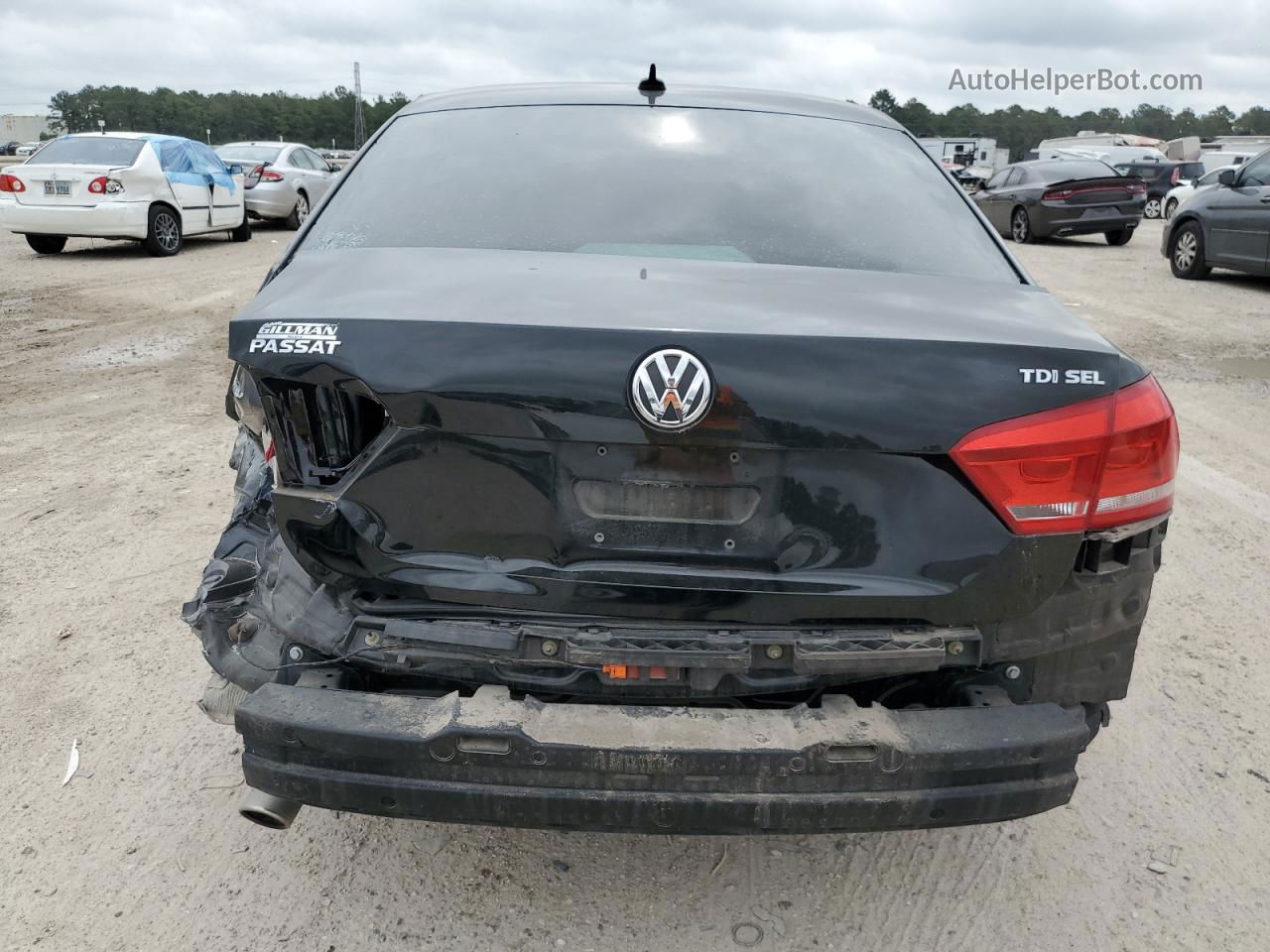 2013 Volkswagen Passat Sel Черный vin: 1VWCN7A32DC146630