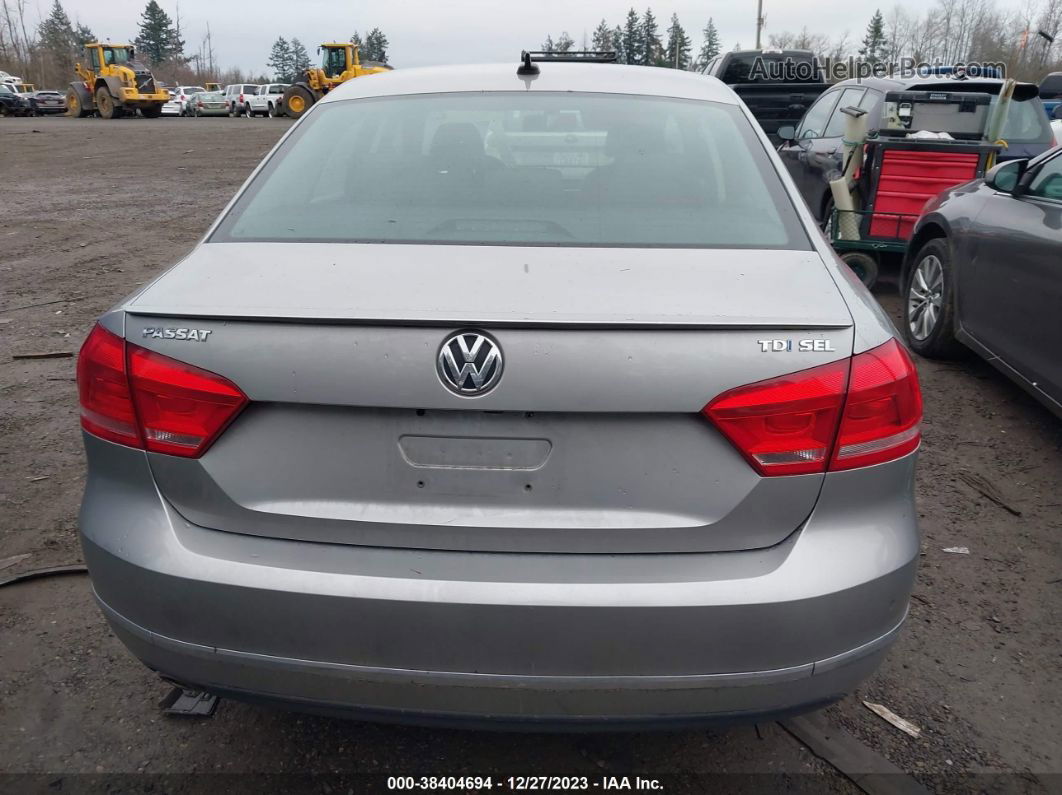 2014 Volkswagen Passat 2.0l Tdi Sel Premium Gray vin: 1VWCN7A32EC053270