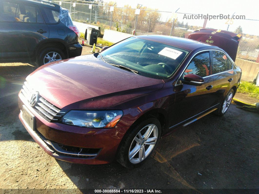 2014 Volkswagen Passat 2.0l Tdi Sel Premium Красный vin: 1VWCN7A32EC102130