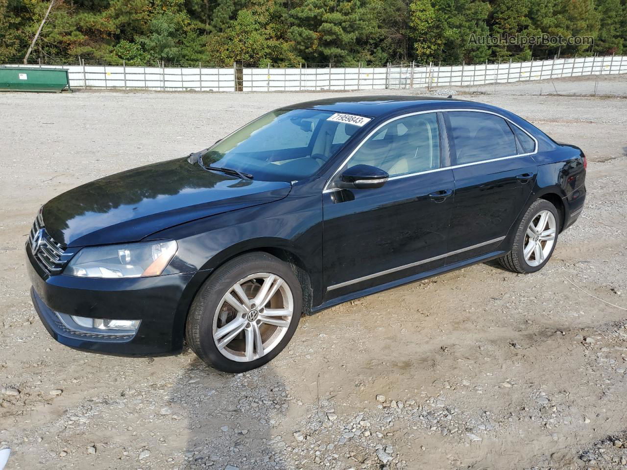 2012 Volkswagen Passat Sel Black vin: 1VWCN7A33CC002633