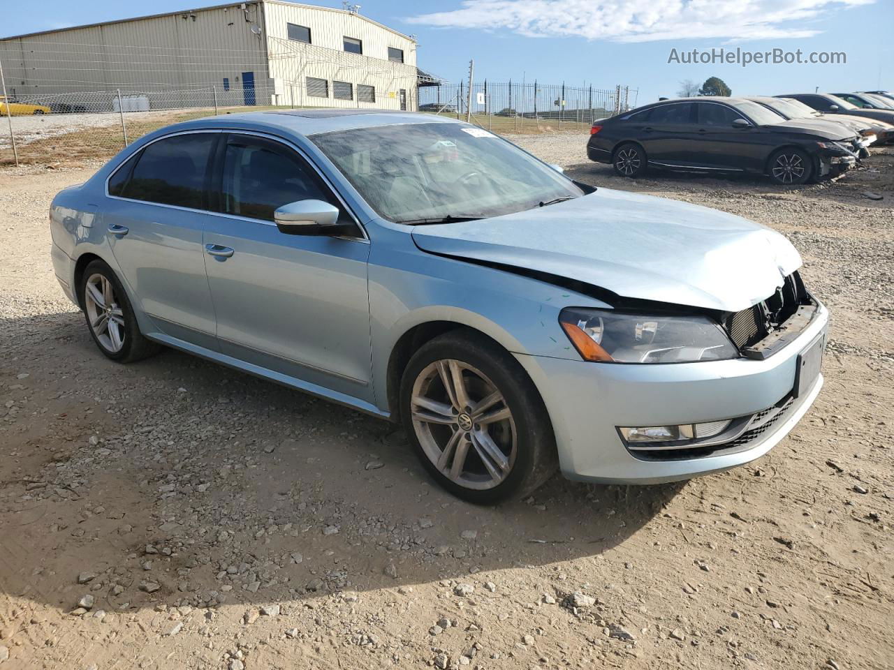 2013 Volkswagen Passat Sel Синий vin: 1VWCN7A33DC108694