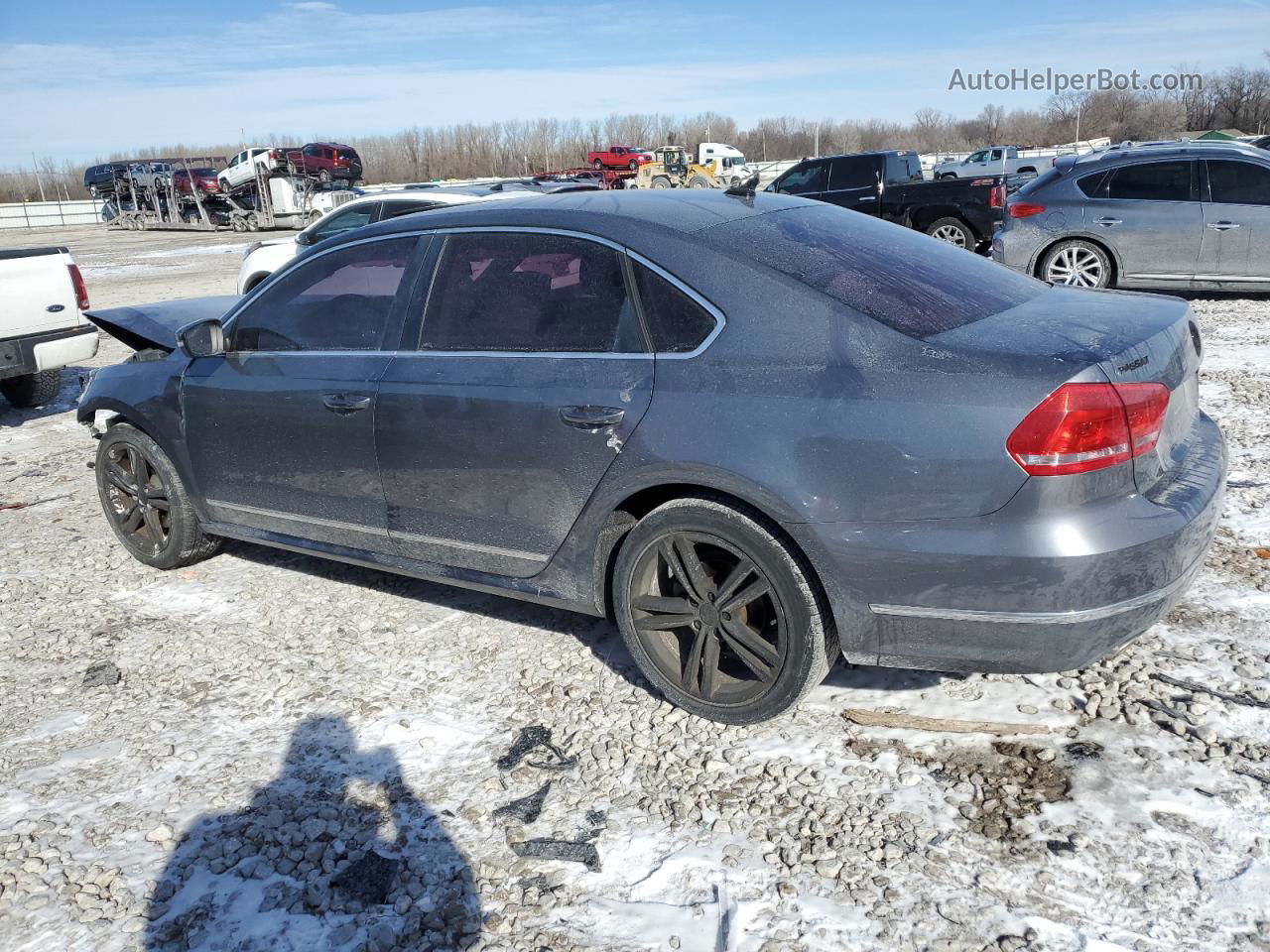 2013 Volkswagen Passat Sel Gray vin: 1VWCN7A33DC122532