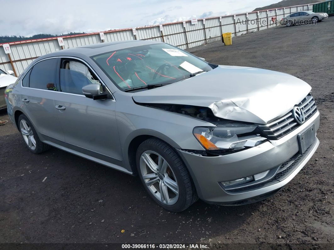 2014 Volkswagen Passat 2.0l Tdi Sel Premium Silver vin: 1VWCN7A33EC096368