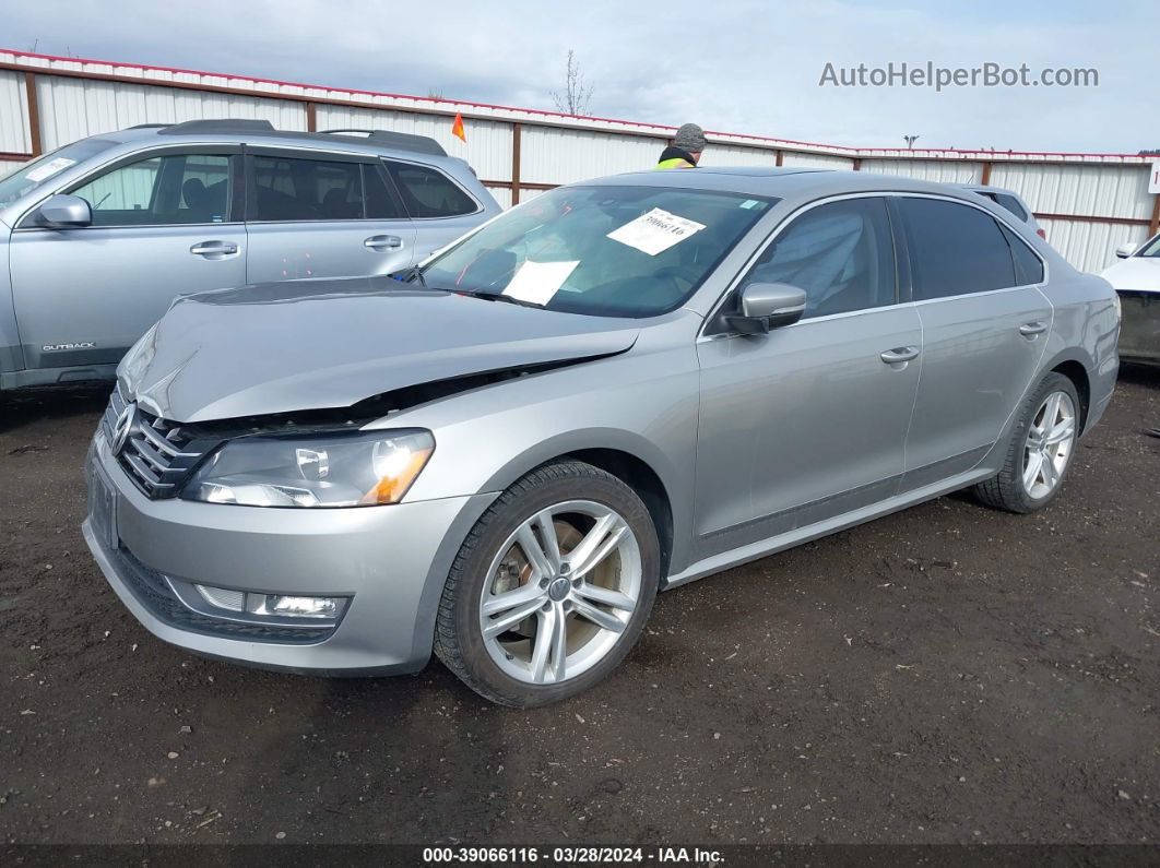 2014 Volkswagen Passat 2.0l Tdi Sel Premium Silver vin: 1VWCN7A33EC096368